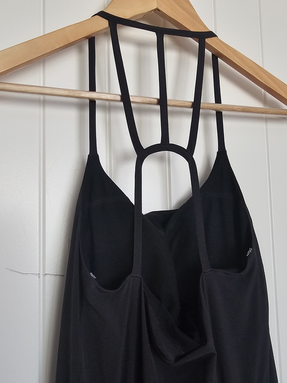 Athleta Black Strappy Back High Low Maxi Dress Size Small Flowy - Picture 3 of 7